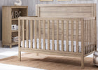 Serta Rustic Driftwood (112) Cambridge 4-in-1 Convertible Crib, Angled View b3b 8-Cambridge 4-in-1 Convertible Crib