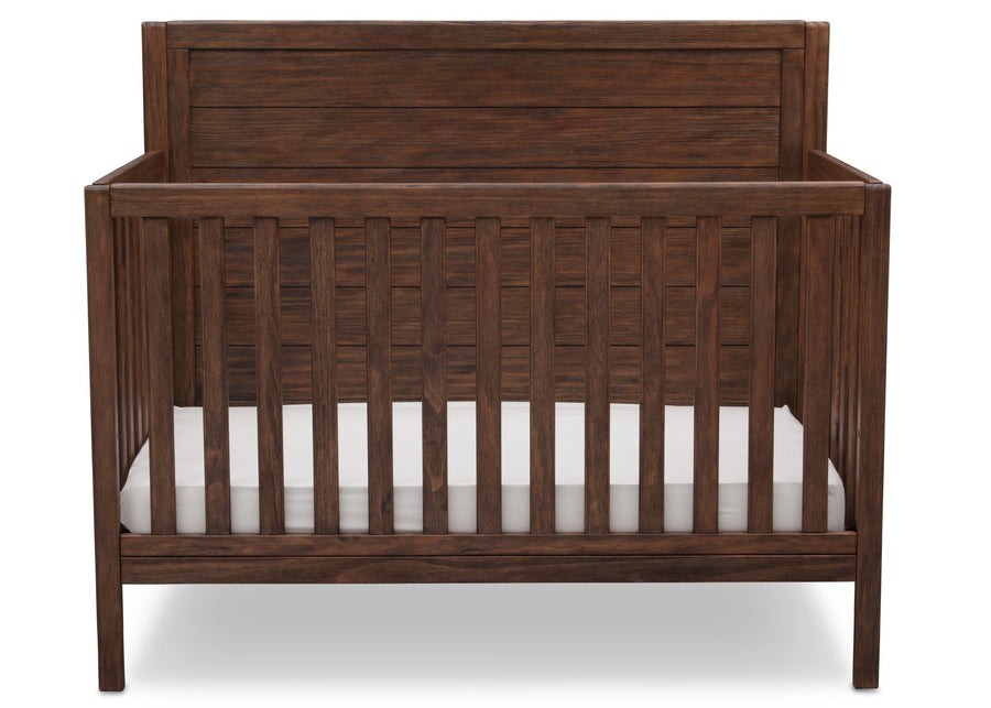 Serta Rustic Oak (229) Cambridge 4-in-1 Convertible Crib, Front View c2c 17-Cambridge 4-in-1 Convertible Crib
