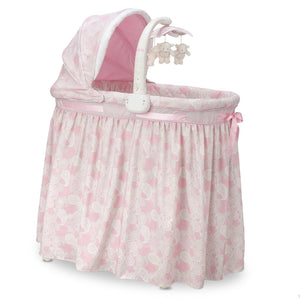 Simmons Kids Pink Paisley (670) Gliding Bassinet Side View a1a 2