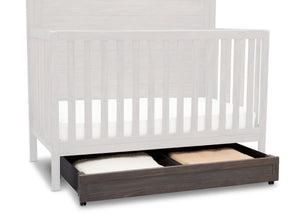 Delta Children Rustic Grey (084) Trundle Drawer under Crib with Props a2a 5