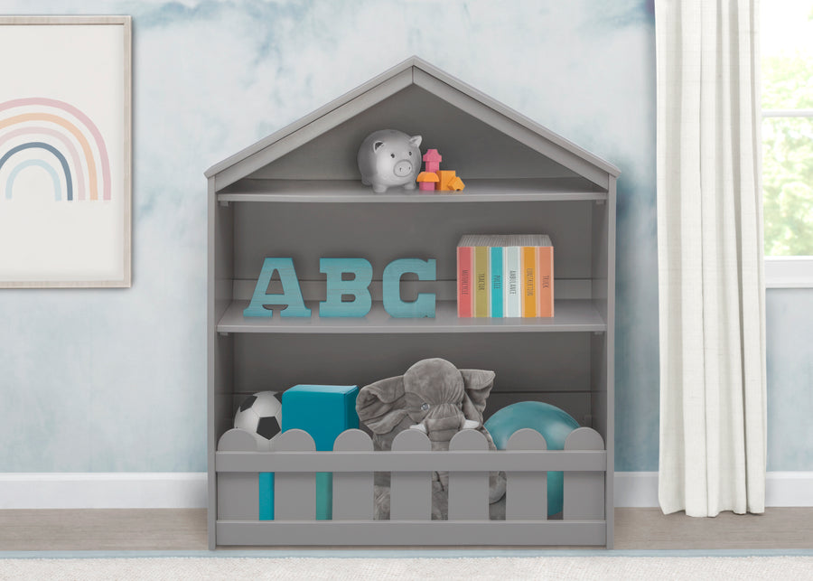 Grey (026) 1-Happy Home Storage Bookcase