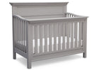 Serta Grey (026) Fairmount 4-in-1 Crib, Side View with Crib Conversion b4b 10-Fairmount 4-in-1 Crib