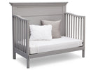 Serta Grey (026) Fairmount 4-in-1 Crib, Side View with Day Bed Conversion b6b 13-Fairmount 4-in-1 Crib