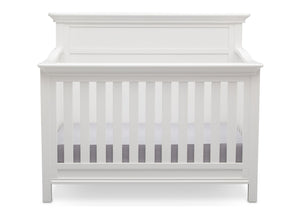 Serta Bianca White (130) Fairmount 4-in-1 Crib, Front View with Crib Conversion a3a 11
