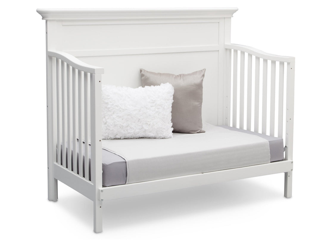 Serta Bianca White (130) Fairmount 4-in-1 Crib, Side View with Daybed Conversion a6a