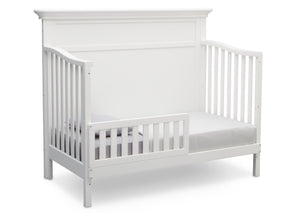 Serta Bianca White (130) Fairmount 4-in-1 Crib, Side View with Toddler Bed Conversion a5a 12