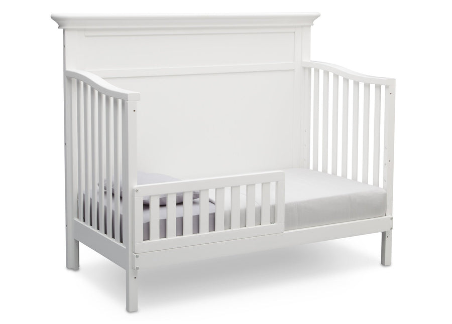 Serta Bianca White (130) Fairmount 4-in-1 Crib, Side View with Toddler Bed Conversion a5a 5-Fairmount 4-in-1 Crib