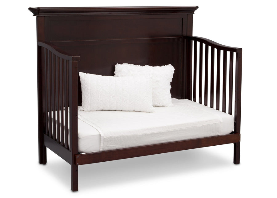 Serta Dark Chocolate (207) Fairmount 4-in-1 Crib, Side View with Day Bed Conversion c6c 20-Fairmount 4-in-1 Crib