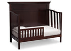 Serta Dark Chocolate (207) Fairmount 4-in-1 Crib, Side View with Toddler Bed Conversion c5c 19-Fairmount 4-in-1 Crib