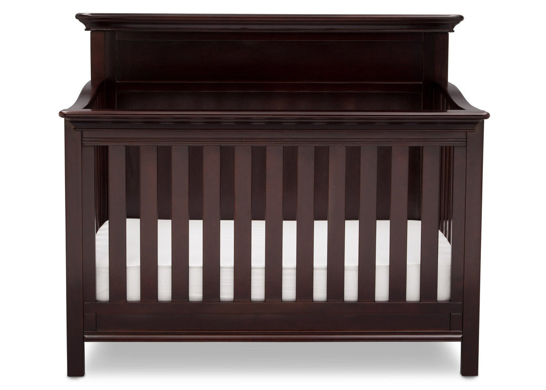 Serta Dark Chocolate (207) Fairmount 4-in-1 Crib, Front View with Crib Conversion c3c