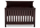 Serta Dark Chocolate (207) Fairmount 4-in-1 Crib, Front View with Crib Conversion c3c 18-Fairmount 4-in-1 Crib