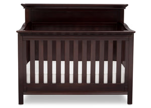Serta Dark Chocolate (207) Fairmount 4-in-1 Crib, Front View with Crib Conversion c3c 17