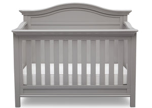 Serta Grey (026) Bethpage 4-in-1 Crib, Front View with Crib Conversion a3a 5