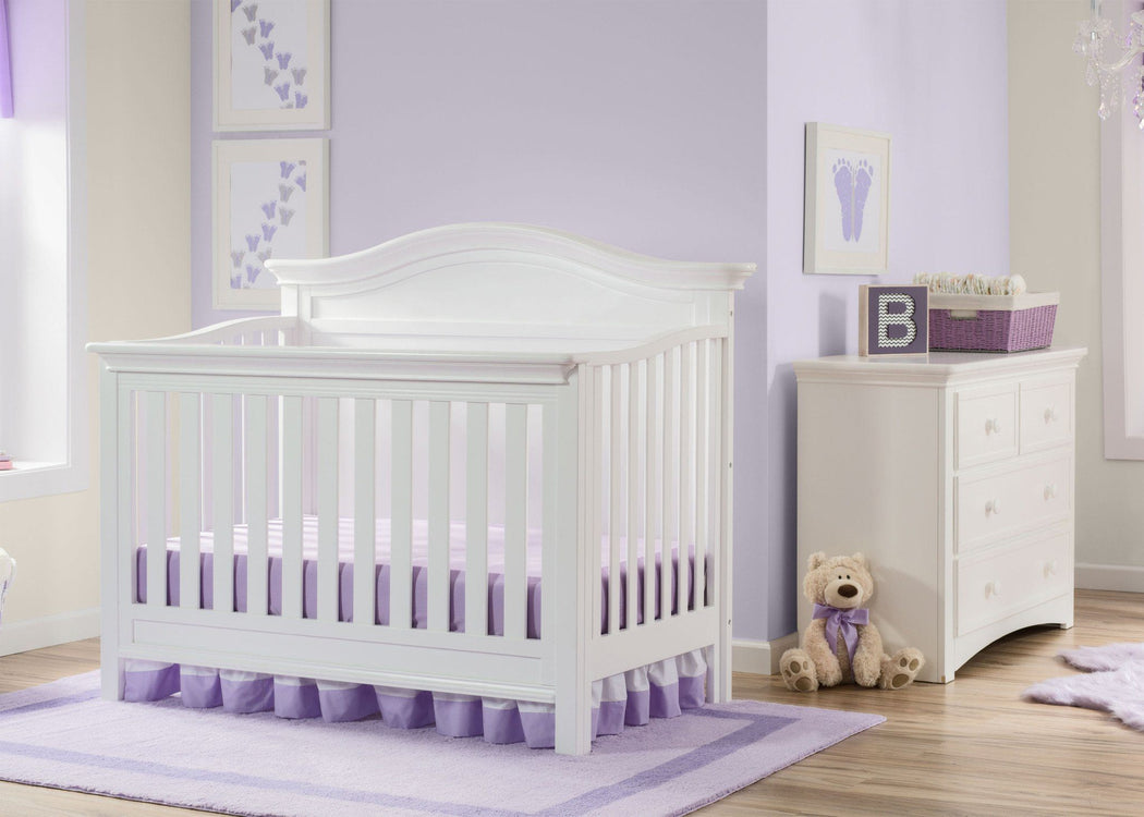 Serta Bianca White (130) Bethpage 4-in-1 Crib, Room View
