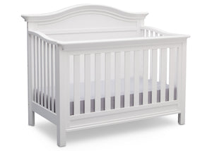 Serta Bianca White (130) Bethpage 4-in-1 Crib, Side View with Crib Conversion b4b 10