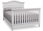 Serta Bianca White (130) Bethpage 4-in-1 Crib, Side View with Full Size Bed b7b 14-Bethpage 4-in-1 Crib