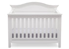 Serta Bianca White (130) Bethpage 4-in-1 Crib, Front View with Crib Conversion b3b 11-Bethpage 4-in-1 Crib