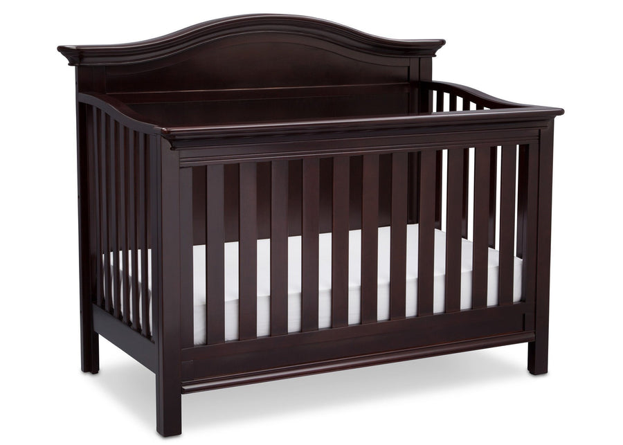 Serta Dark Chocolate (207) Bethpage 4-in-1 Crib, Side View with Crib Conversion c4c 17-Bethpage 4-in-1 Crib