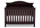 Serta Dark Chocolate (207) Bethpage 4-in-1 Crib, Front View with Crib Conversion c3c 18-Bethpage 4-in-1 Crib