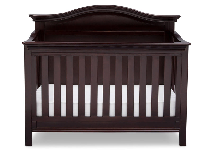 Serta Dark Chocolate (207) Bethpage 4-in-1 Crib, Front View with Crib Conversion c3c 18-Bethpage 4-in-1 Crib