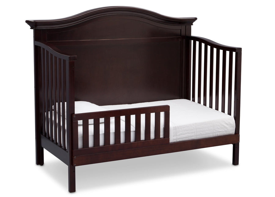 Serta Dark Chocolate (207) Bethpage 4-in-1 Crib, Side View with Toddler Bed Conversion c5c 19-Bethpage 4-in-1 Crib