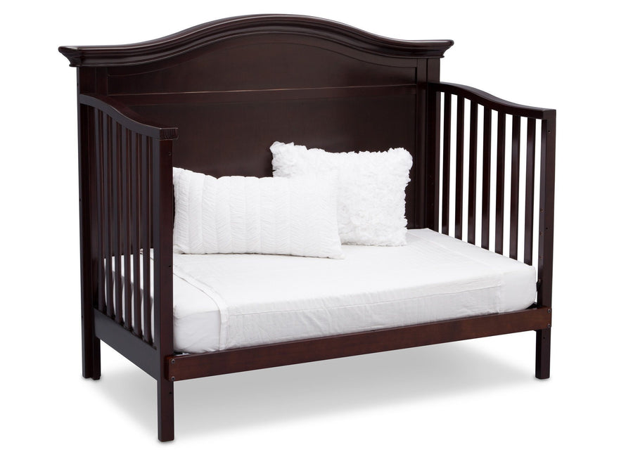 Serta Dark Chocolate (207) Bethpage 4-in-1 Crib, Side View with Day Bed Conversion c6c 20-Bethpage 4-in-1 Crib
