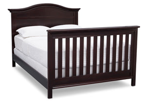 Serta Dark Chocolate (207) Bethpage 4-in-1 Crib, Side View with Full Size Bed c7c 20