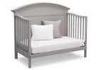 Serta Grey (026) Adelaide 4-in-1 Crib, Side View with Day Bed Conversion a6a 5-Adelaide 4-in-1 Crib