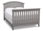 Serta Grey (026) Adelaide 4-in-1 Crib, Side View with Full Size Platform Bed Kit (for 4-in-1 Cribs) 700850 and Footboard a7a 6-Adelaide 4-in-1 Crib