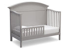 Serta Grey (026) Adelaide 4-in-1 Crib, Side View with Toddler Bed Conversion a5a 4-Adelaide 4-in-1 Crib