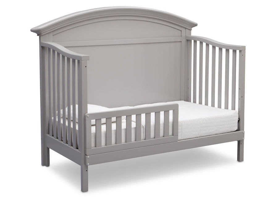 Serta Grey (026) Adelaide 4-in-1 Crib, Side View with Toddler Bed Conversion a5a 4-Adelaide 4-in-1 Crib