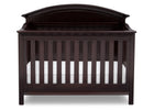 Serta Dark Chocolate (207) Adelaide 4-in-1 Crib, Front View with Crib Conversion c3c 14-Adelaide 4-in-1 Crib