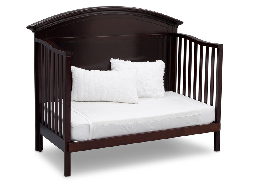 Serta Dark Chocolate (207) Adelaide 4-in-1 Crib, Side View with Day Bed Conversion c6c 16-Adelaide 4-in-1 Crib