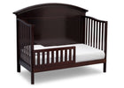 Serta Dark Chocolate (207) Adelaide 4-in-1 Crib, Side View with Toddler Bed Conversion c5c 15-Adelaide 4-in-1 Crib