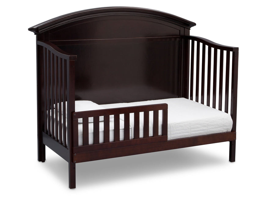 Serta Dark Chocolate (207) Adelaide 4-in-1 Crib, Side View with Toddler Bed Conversion c5c 15-Adelaide 4-in-1 Crib