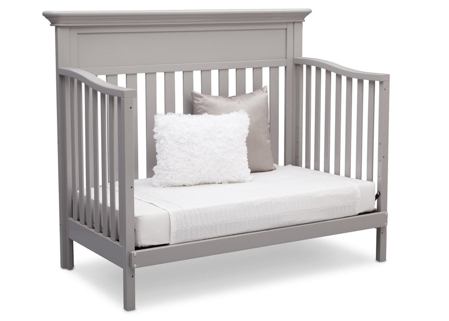 Serta Grey (026) Fernwood 4-in-1 Crib, Side View with Day Bed Conversion b6b 10-Fernwood 4-in-1 Crib
