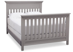 Serta Grey (026) Fernwood 4-in-1 Crib, Side View with Full Size Platform Bed Kit (for 4-in-1 Cribs) 700850 b7b 23