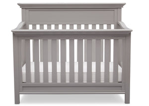 Serta Grey (026) Fernwood 4-in-1 Crib, Front View with Crib Conversion b3b 4