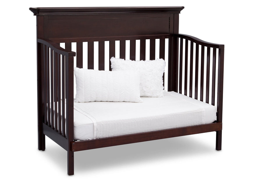 Serta Dark Chocolate (207) Fernwood 4-in-1 Crib, Side View with Day Bed Conversion c6c 16-Fernwood 4-in-1 Crib