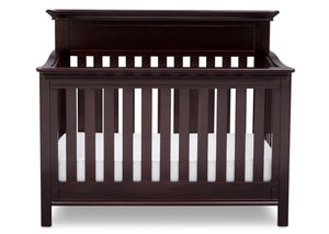 Serta Dark Chocolate (207) Fernwood 4-in-1 Crib, Front View with Crib Conversion c3c 14