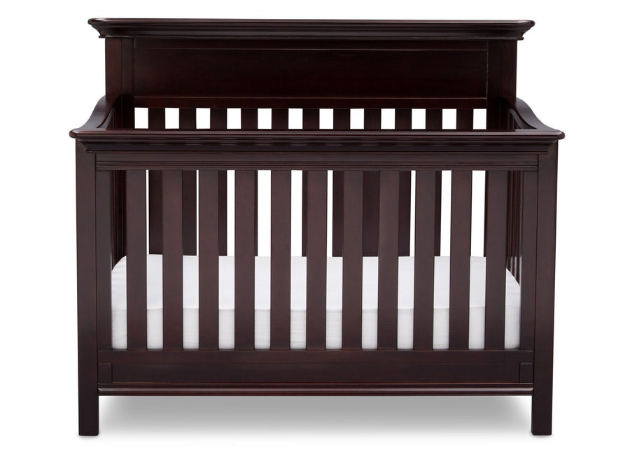 Serta Dark Chocolate (207) Fernwood 4-in-1 Crib, Front View with Crib Conversion c3c 14-Fernwood 4-in-1 Crib