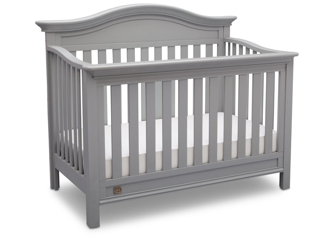Serta Grey (026) Banbury 4-in-1 Convertible Crib, Right View a2a