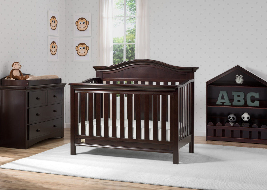 Serta Dark Chocolate (207) Banbury 4-in-1 Convertible Crib, Room View c1c