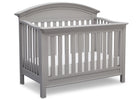 Serta Grey (026) Aberdeen 4-in-1 Crib, Side View with Crib Conversion a4a 1-Aberdeen 4-in-1 Crib