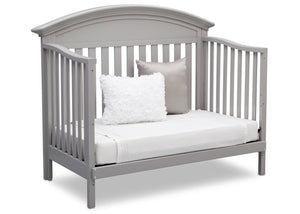 Serta Grey (026) Aberdeen 4-in-1 Crib, Side View with Day Bed Conversion a6a 7