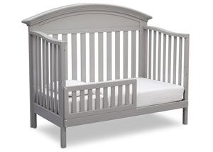 Serta Grey (026) Aberdeen 4-in-1 Crib, Side View with Toddler Bed Conversion a5a 6