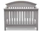 Serta Grey (026) Aberdeen 4-in-1 Crib, Front View with Crib Conversion a3a 5-Aberdeen 4-in-1 Crib