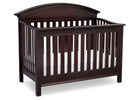 Serta Dark Chocolate (207) Aberdeen 4-in-1 Crib, Side View with Crib Conversion c4c 4-Aberdeen 4-in-1 Crib