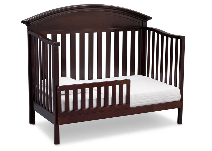 Serta Dark Chocolate (207) Aberdeen 4-in-1 Crib, Side View with Toddler Bed Conversion c5c 16-Aberdeen 4-in-1 Crib