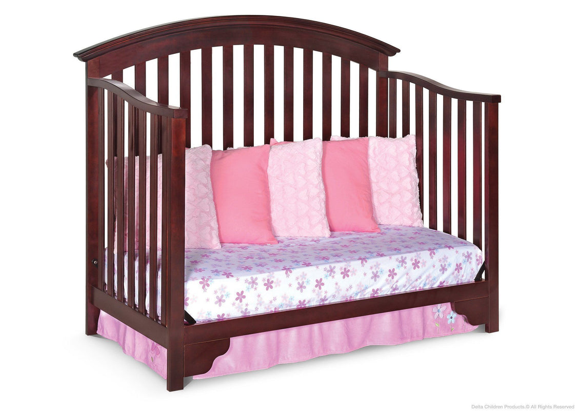 Delta Children Black Cherry Espresso (607) Sonoma 4-in-1 Crib, Day Bed Conversion a4a